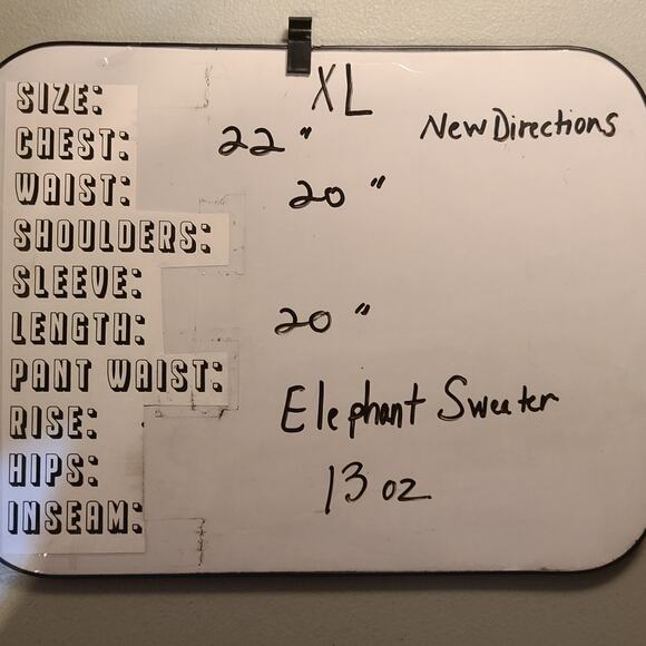 Elephant Graphic Womens Sweater Sz XL Gray Charcoal Good Luck Trunk Up - Picture 8 of 12